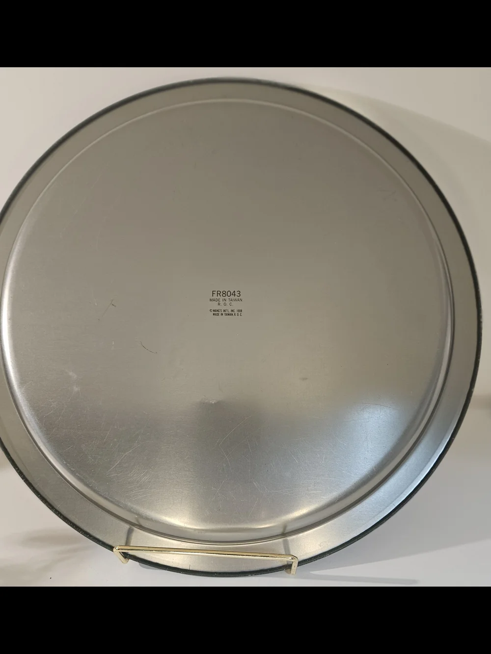 Vintage 1988 Wang’s Int’l Christmas Goose Metal Tray 12” Taiwan Holiday Decor
